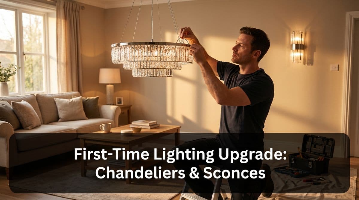First-Time Lighting Upgrade: Chandeliers & Sconces image